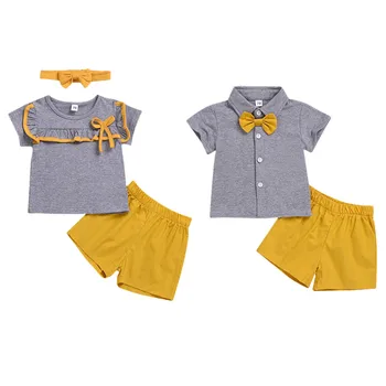 

Kid Baby Boy Girl Clothes Set Family Matching Brother And Sister Costume Short Sleeve+Pants Cute Clothing Set Outfit