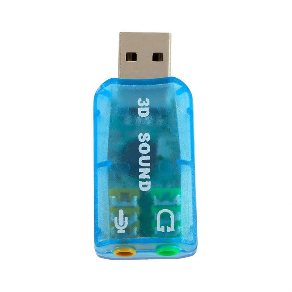 1 шт. 3D Аудио карта USB 1,1 для микрофона/динамика адаптер объемный звук 7,1 CH для ноутбука ноутбук высокое качество