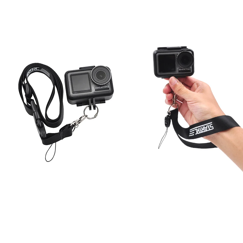   2 Color lanyard Neck Strap & Hand Wrist Border lanyard strap Set For DJI OSMO Action Gopro Sports camera Accessories (15)