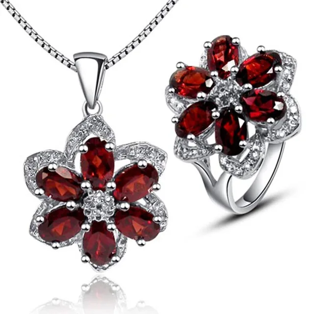 Buy Luxurious red jewelry sets 100 natural red