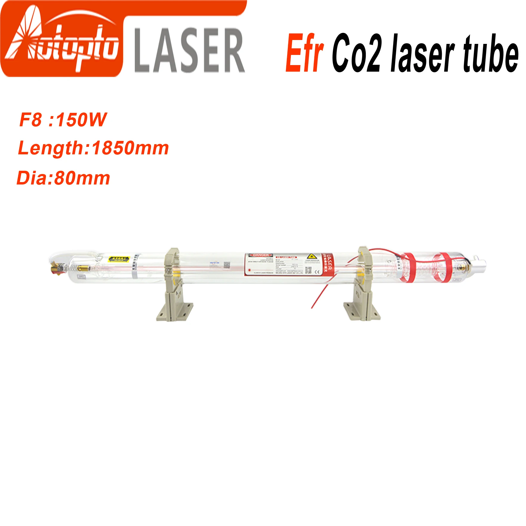 Efr CO2 Laser Tube F8 150W-165W for CO2 Laser Marking Engraving Machine Wooden Box Packing