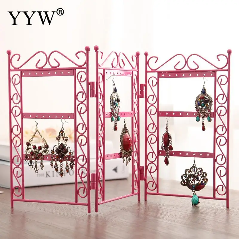 

Earrings Necklace Ear Studs Organizers Jewelry Stand Holder Display Rack Metal Stand Holder