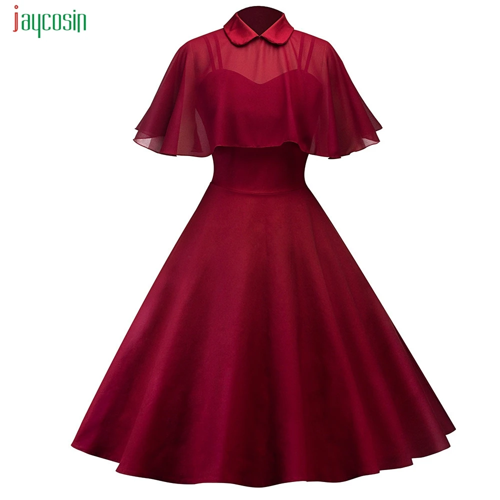 

Jaycosin Women's Solid Princess Celebraties Dresses For Ladies Short Sleeve Drawstring Dress Fashion Vestidos De Festa New