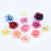 30 шт., искусственные растения, рождественские украшения для дома, свадебные аксессуары, Оформление, шелковые розы, цветы для скрапбукинга