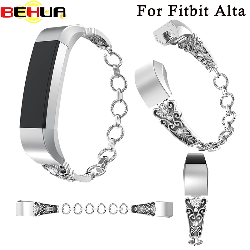 

New love design Women Wacthband For Fitbit Alta Replacement Band with Rhinestone wrist band for fitbit Alta HR bracelet belt fit