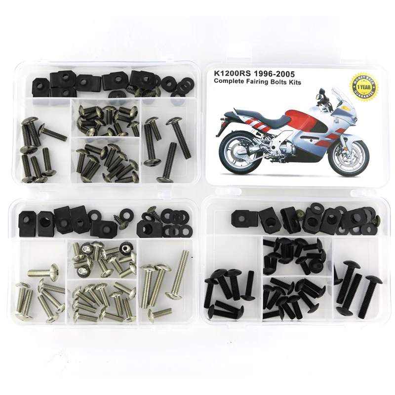 

Fit For BMW K1200RS 1996-2005 Motorcycle Complete Full Fairing Bolts Kit Fairing Clips Screws Speed Nuts Screws Steel