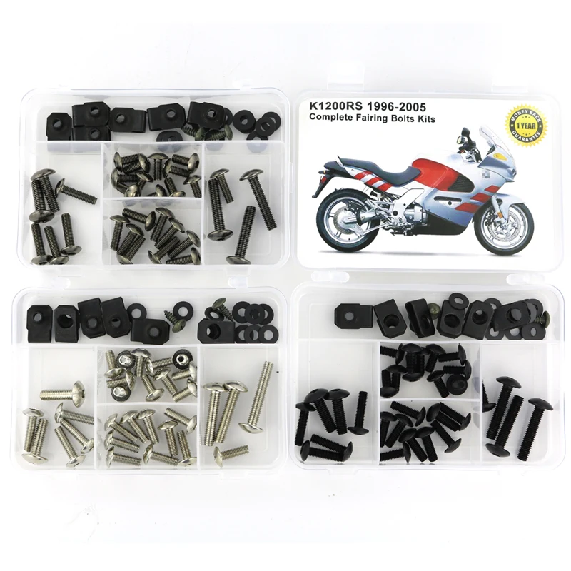 

For BMW K1200RS 1996-2005 Motorcycle Complete Full Fairing Bolts Kit Fairing Clips Screws Speed Nuts Screws Steel