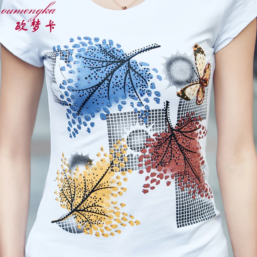 Oumengka المرأة القميص القطن أعلى poleras دي موهير قصيرة الأكمام النساء kawaii أزياء تي شيرت فام camiseta و féminin Oumengka المرأة القميص القطن أعلى poleras دي موهير قصيرة الأكمام النساء kawaii أزياء تي شيرت فام camiseta و féminin