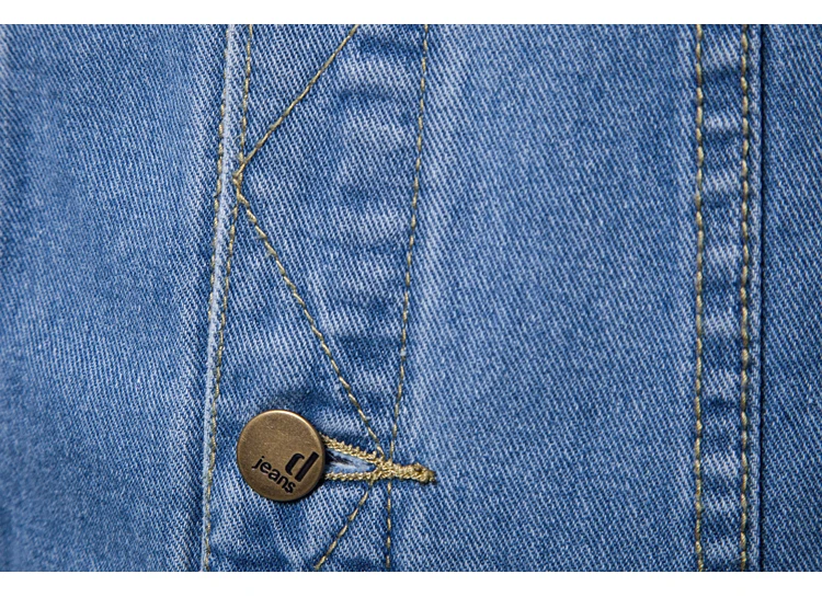 Мужские куртки осень Новая тонкая джинсовая куртка с отворотом куртка с несколькими карманами