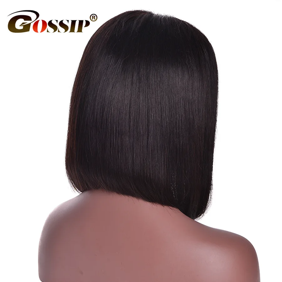 Индийские волосы прямые боб кружевные передние парики для черных женщин 6 дюймов кружевные передние боб парик короткие человеческие волосы боб парик Remy Черный боб парик