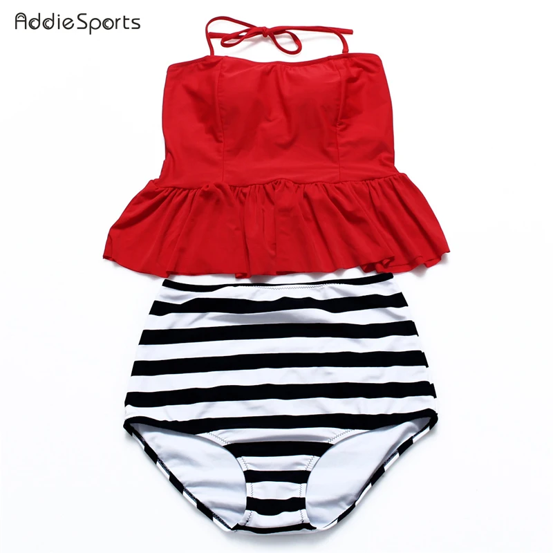 

Summer New plus size bikini 2018 S-3XL Quick drying Bikini Swimsuit Lotus leaf High waist Swimwear T18130