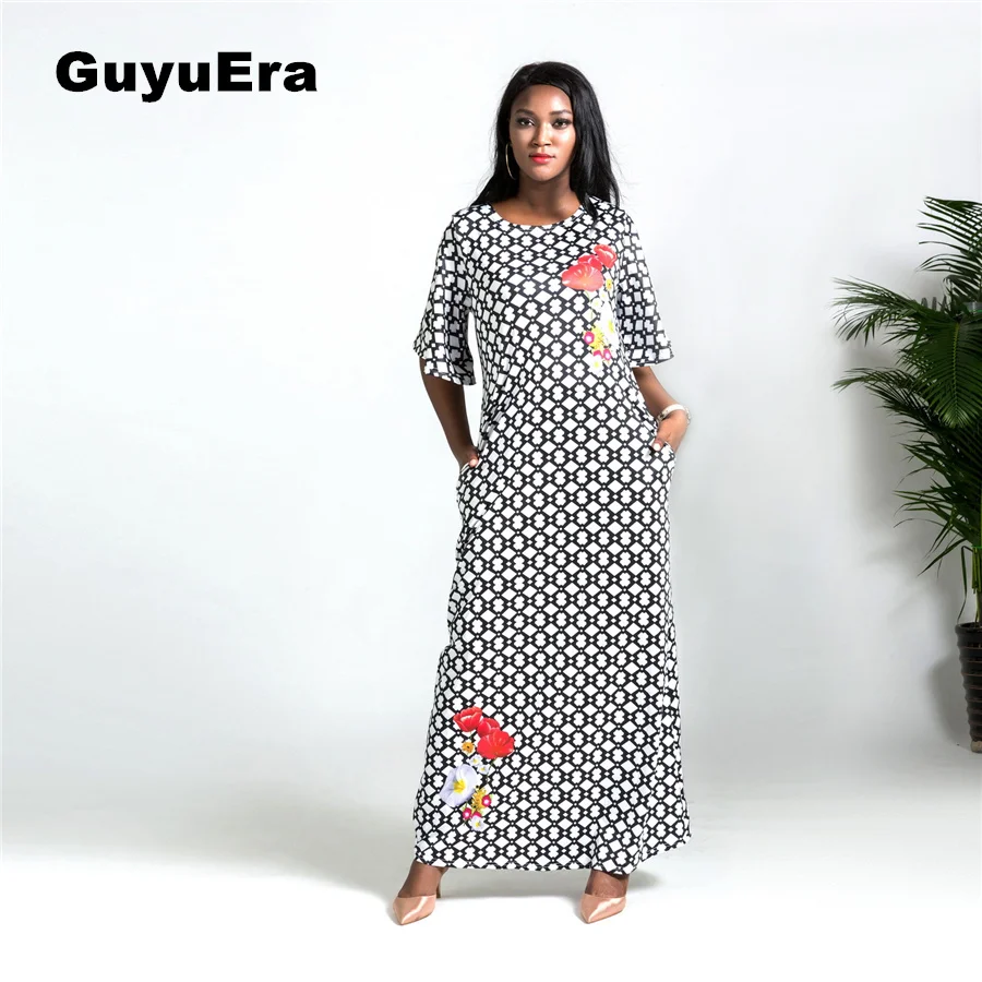 GuyuEra Новая африканская Женская Мода Для женщин европейские и американские пикантные Клубные печати платье в горошек Большие размеры L-XL