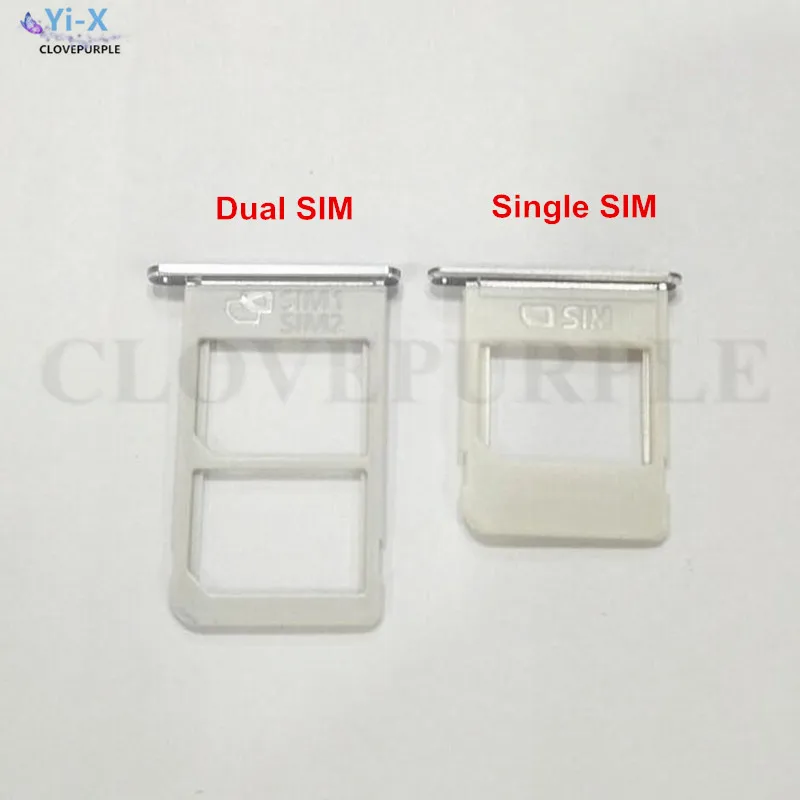 

10PCS/Lot Dual/Single SIM Card Tray Slot Holder Adapters for Samsung Galaxy Note 5 Note5 Repair Parts