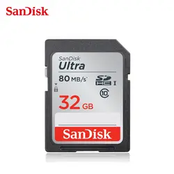 SanDisk SD карта 32 ГБ SDHC HD флэш-карта памяти Ultra Class 10 UHS-I до 80 МБ/с./с. карт sd 32 ГБ для зеркальной камеры Audi автомобиль SD карта