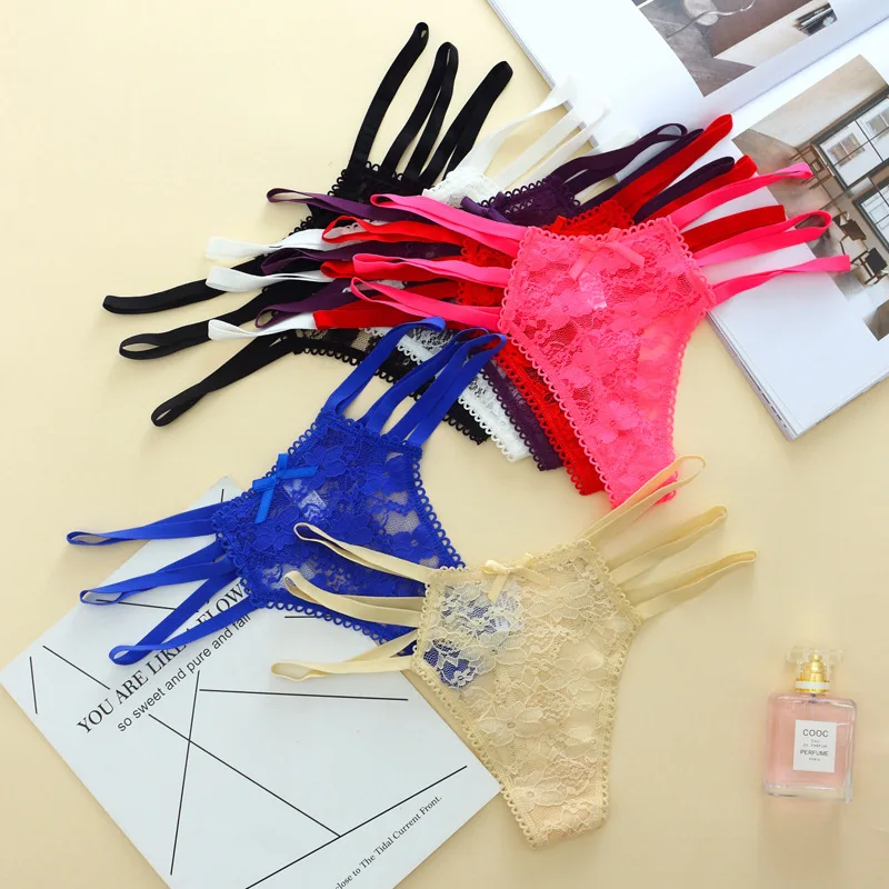 

2019 Sexy Bandage G String Thongs Women Panties Underwear Briefs Lace Transparent G-String Ropa Bragas Tangas Calcinhas Knickers