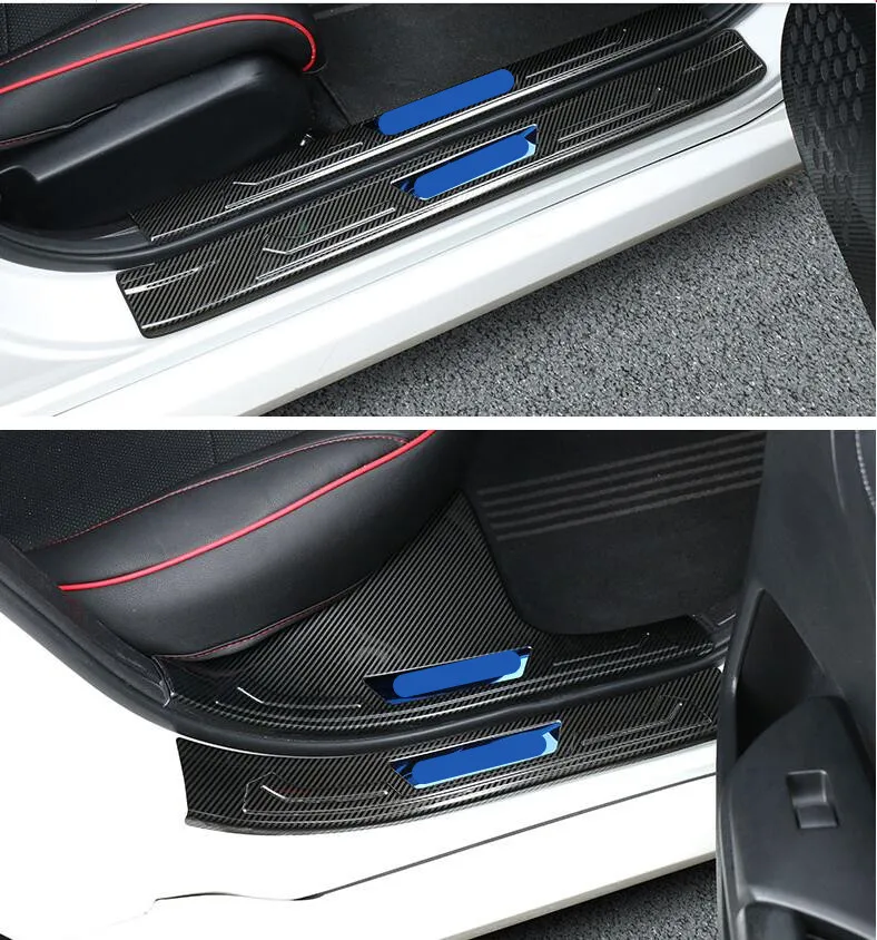 Автомобильные аксессуары для Honda Civic накладка из нержавеющей стали пороги педаль; автостайлинг наклейка