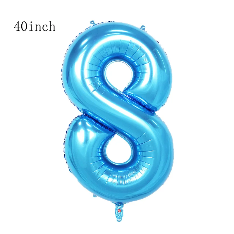 1 Набор игрушек история Базз светильник год воздушные шары мультфильм фольга гелий 40 дюймов номер синие шары История игрушек с днем рождения шары - Цвет: 40inch blue
