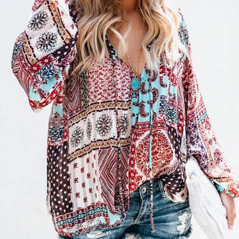 Women Floral Loose Chiffon Blouse Vintage Kimono Cardigan Boho Chiffon Coat Women Short Sleeve Printed Shirts