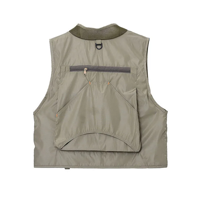Men's Fishing Vest Photography Work Multi-pockets Hiking Vests Outdoor Waterproof Tactical Military Journalist's Vest Jacket