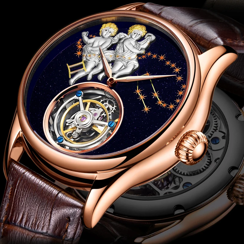 Guanqin механические часы, брендовые Tourbillon, мужские роскошные часы, Топ бренд, роскошные часы с скелетом, мужские часы, Relogio Masculino