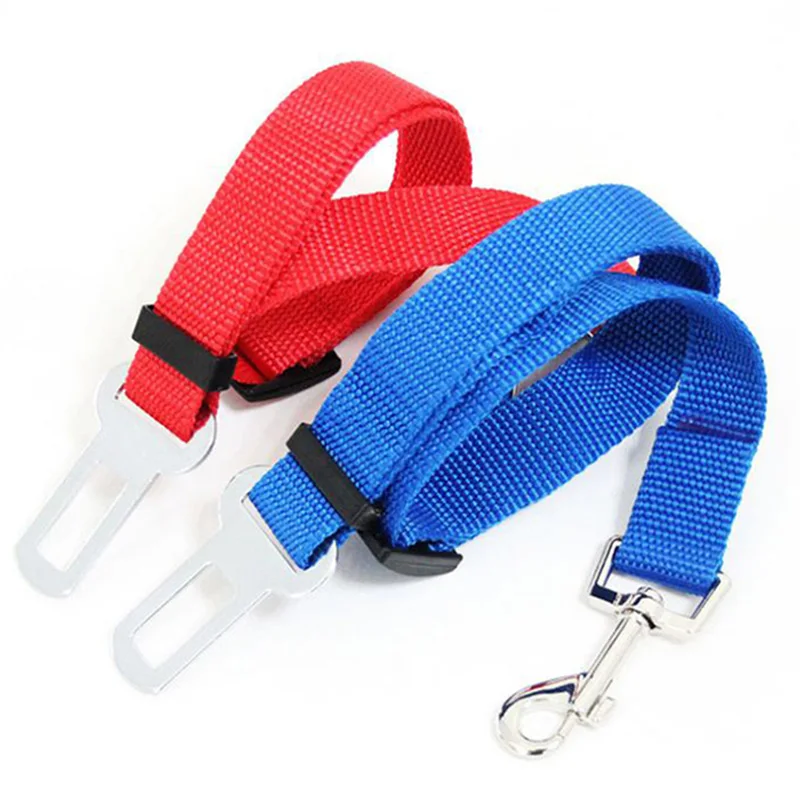 

Dogs and Cats High Quality Adjustable Car Seat Belt Collar 7 Color Pet Puppy Hound Car Seatbelt Quick Release Dog Skin