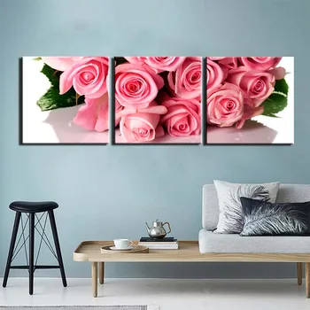 

Abstract flower Pictures Painting on Canvas Wall Art Modern Stretched and Framed Giclee Canvas Prints Poster for Living Room