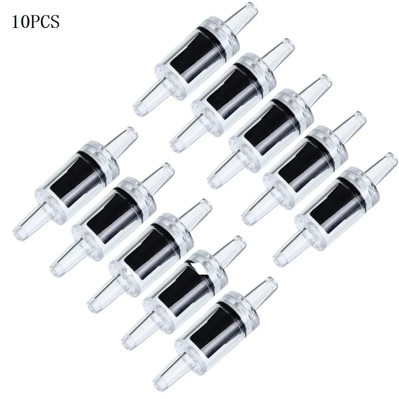 

Durable 10pcs Non-return One Way Transparent Check Valve Co2 Aquarium Fish Tank Air Pump Aquarium Accessories To Increase Oxygen