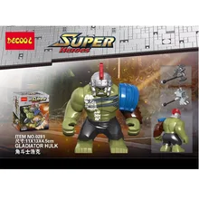 Decool 0281, супергерои, 8,5 см, большой размер, Халк Бастер, строительные блоки, кирпичи для детей, Подарочные игрушки, подходят для Лего, для Минифигурки
