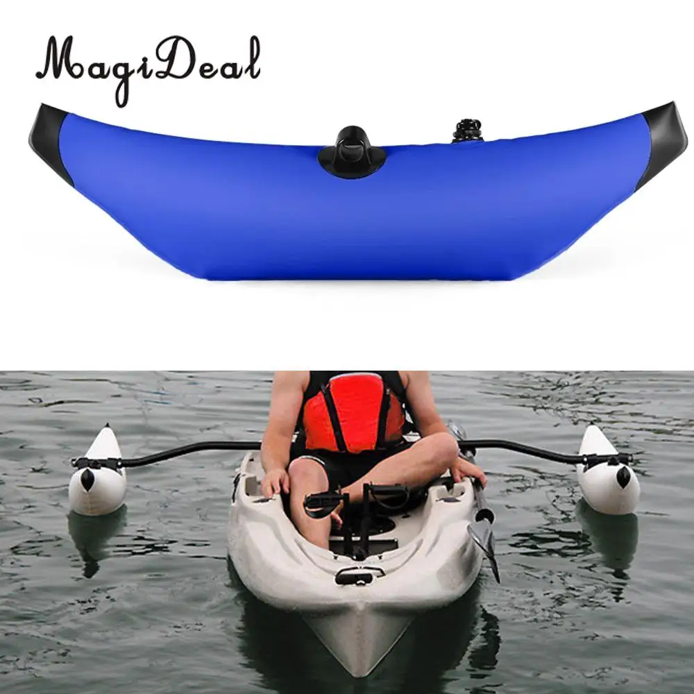 2 Pieces Premium Blue PVC Kayak Outrigger / Stabilizer Water Float Buoy for Boat Fishing Standing SUP Beginners