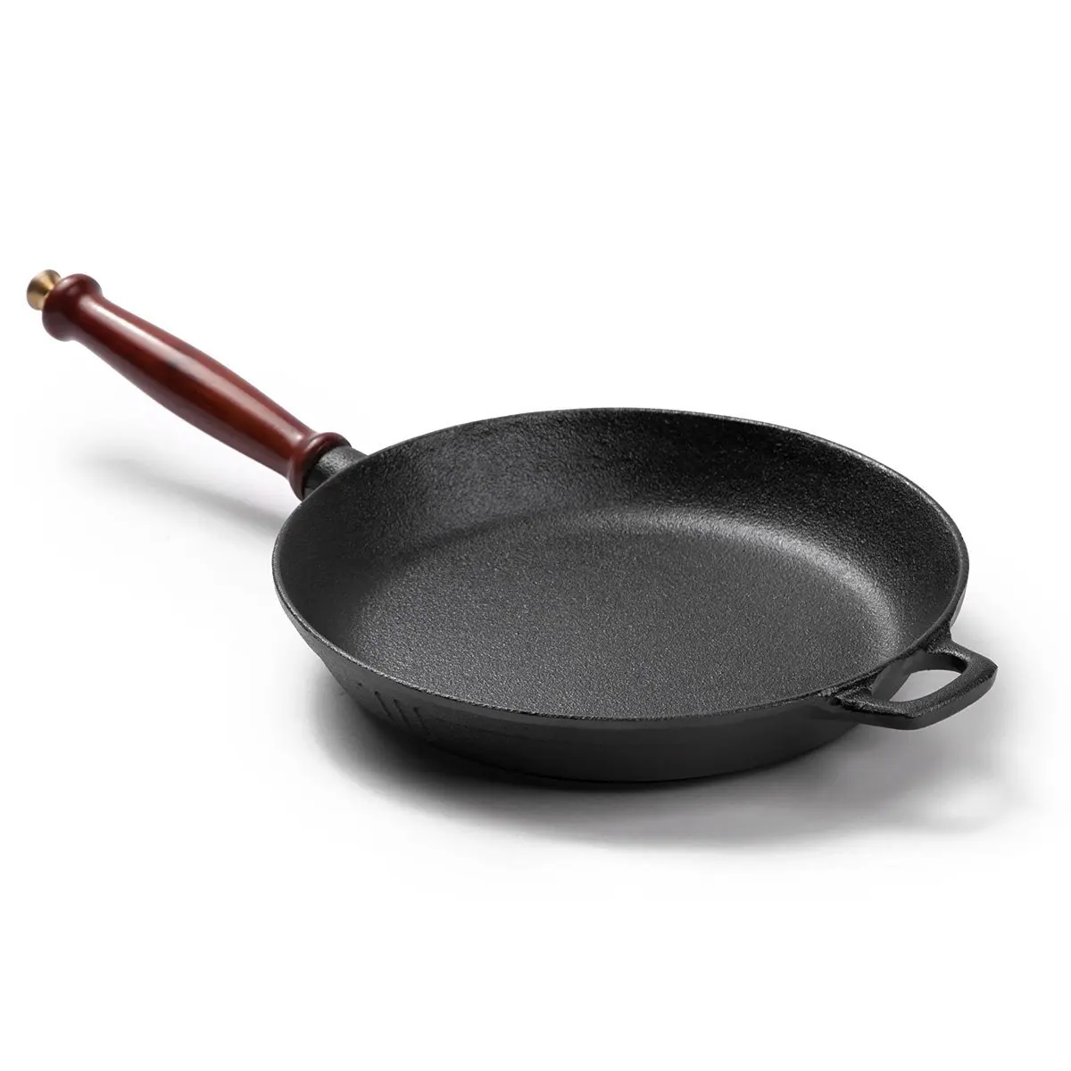 East habitat imported uncoated cast iron pot single handle non stick frying pan steak striped
