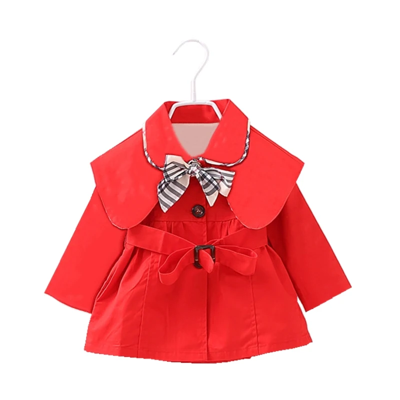 

New Toddler Baby Jackets For Girls Outerwear Long Sleeve Newborn Girl Coat Pure Color Cotton Jaqueta Infantil Brand Casual Coats