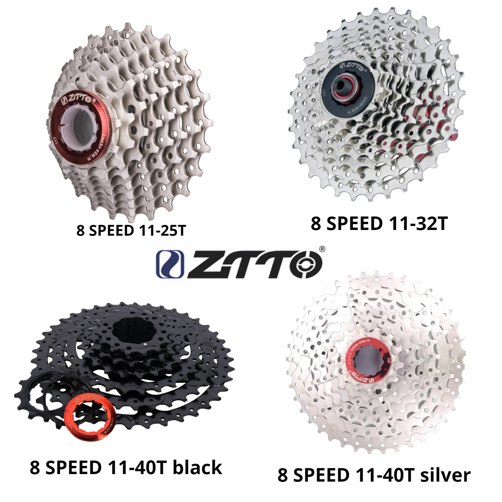 

ZTTO 8 Speed 11-25T/32T/40T Road Bike MTB Cassette Wide Ratio 8s 25t 32t 40t Bicycle Freewheel Cassette Sprocket