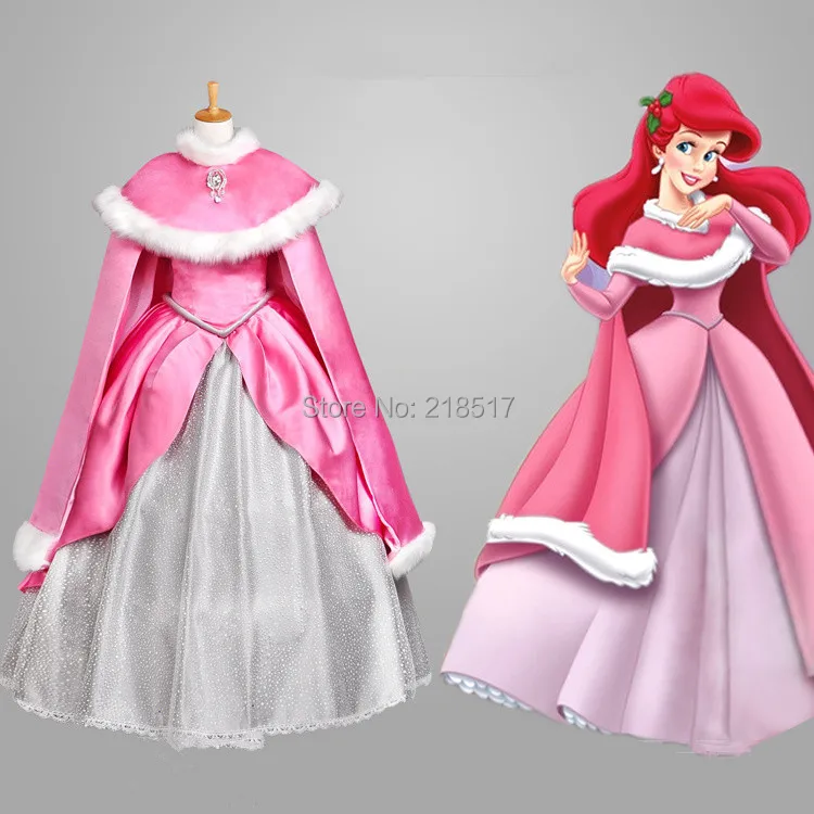 を リトル マーメイド プリンセス アリエルピンクドレスコスプレ衣装女の子子供プリンセス ベル コス プレ美女と野獣プリンセス ドレス Ariel Pink Dress Ariel Pinkbelle Cosplay Aliexpress