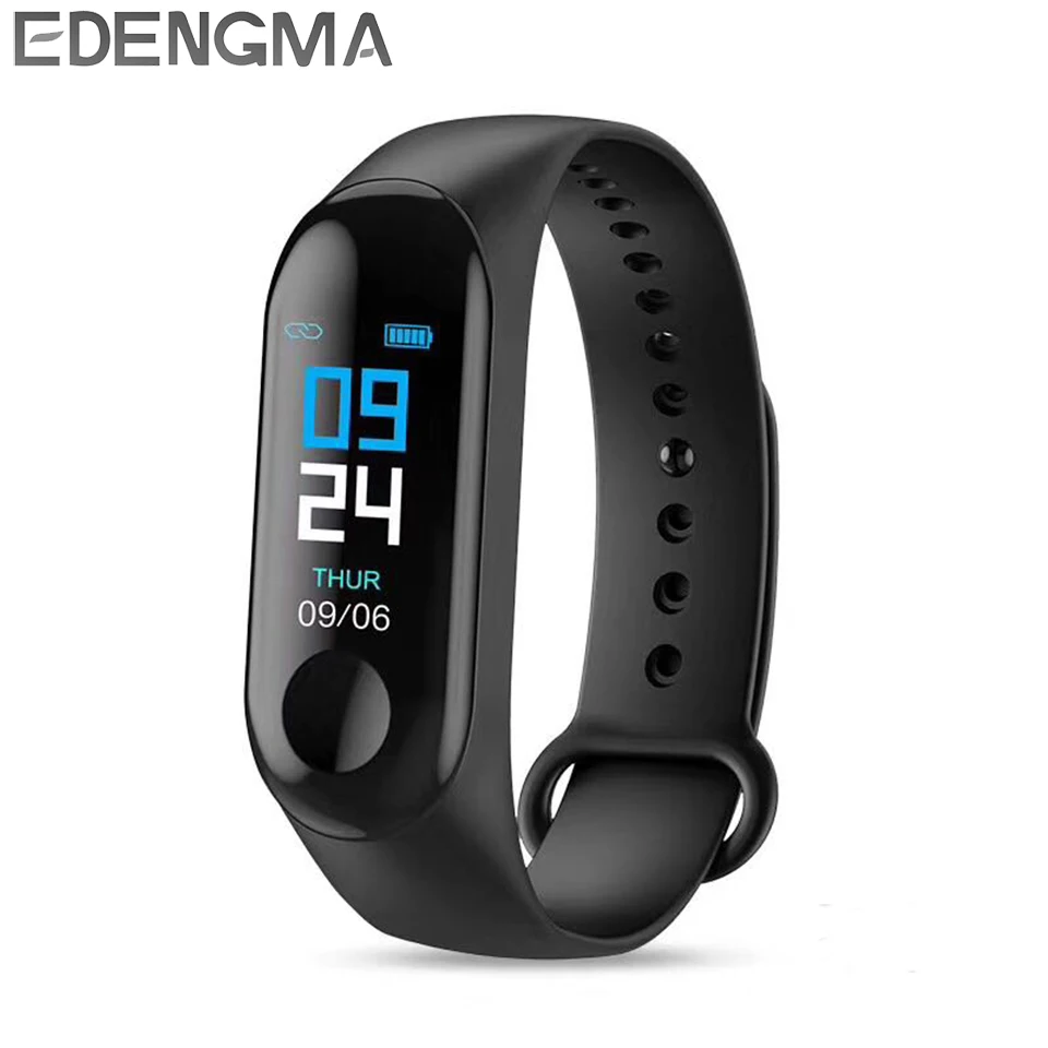 M3 fitness bracelet Heartrate monitor Blood pressure Waterproof Sport  smart watch Color screen for  Man and Woman PK mi band 3