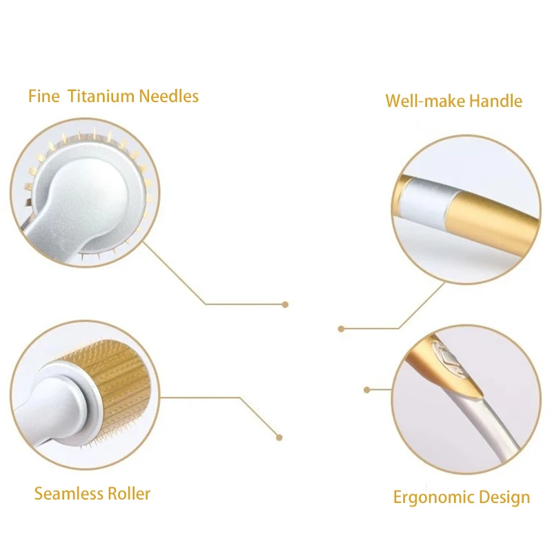 Профессиональный титановый Дерма ролик на косметический 0,2/0,25/0,3 мм 192 Титан микро игл ролик для лица, носа, чистка уход за кожей тела