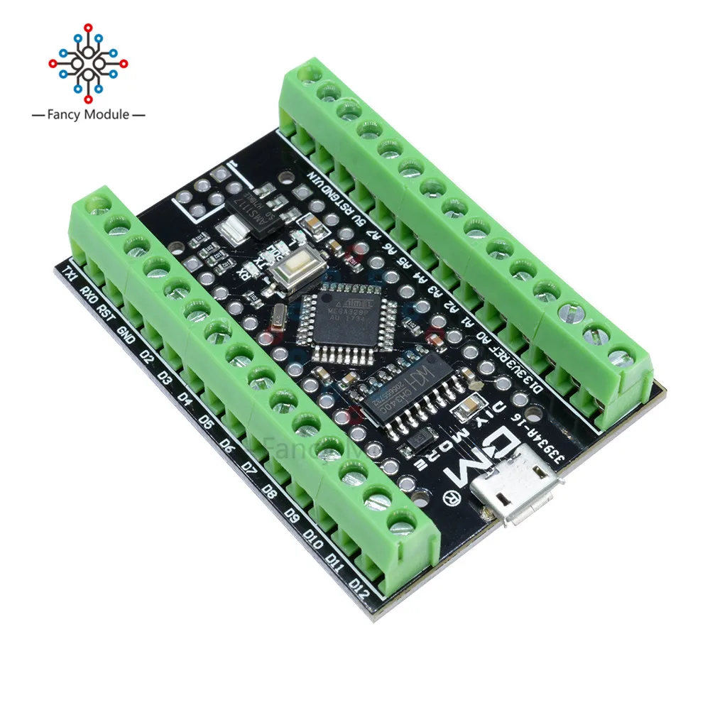 Atmega328P Nano 3,0 CH340 USB Драйвер+ терминал адаптер плата расширения 2 в 1 для Arduino