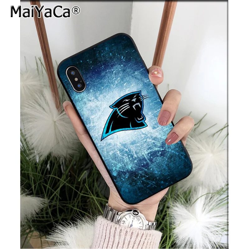 MaiYaCa Carolina Panthers TPU Soft Silicone Phone Case for iPhone X XS MAX 6 6S 7 7plus 8 8Plus 5 5S XR - Цвет: A9