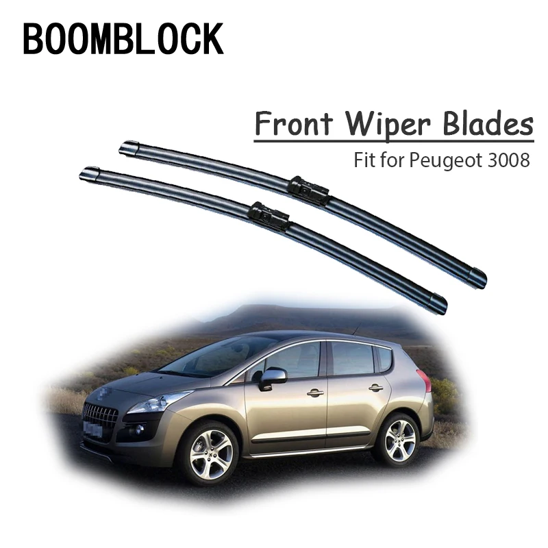 Car Windshield Soft Rubber Front Wiper Blades Arm Kit For Peugeot 3008