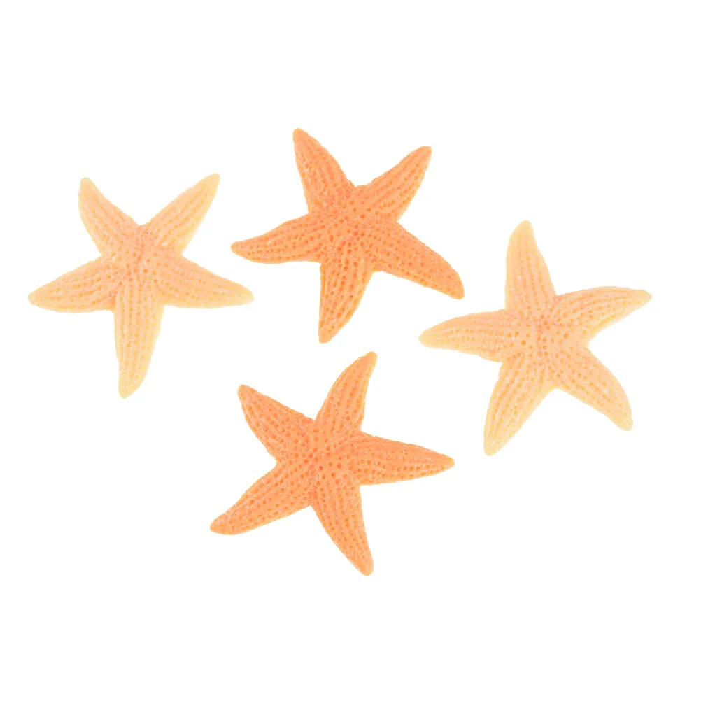 

2pcs Miniature Starfish Fish tank Decor Ornaments Cute Mini Resin Fish Tank Aquarium Ornaments Home Decor