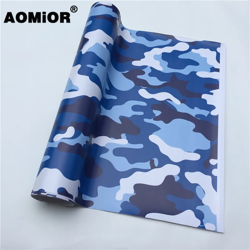 Blue Camo Vinyl Wrap Film (1)