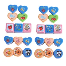 24 шт. Детские Мультяшные штампы декоративные штампы скрапбукинга для детей на заказ обучения пластиковые резиновые автоматические печати игрушки