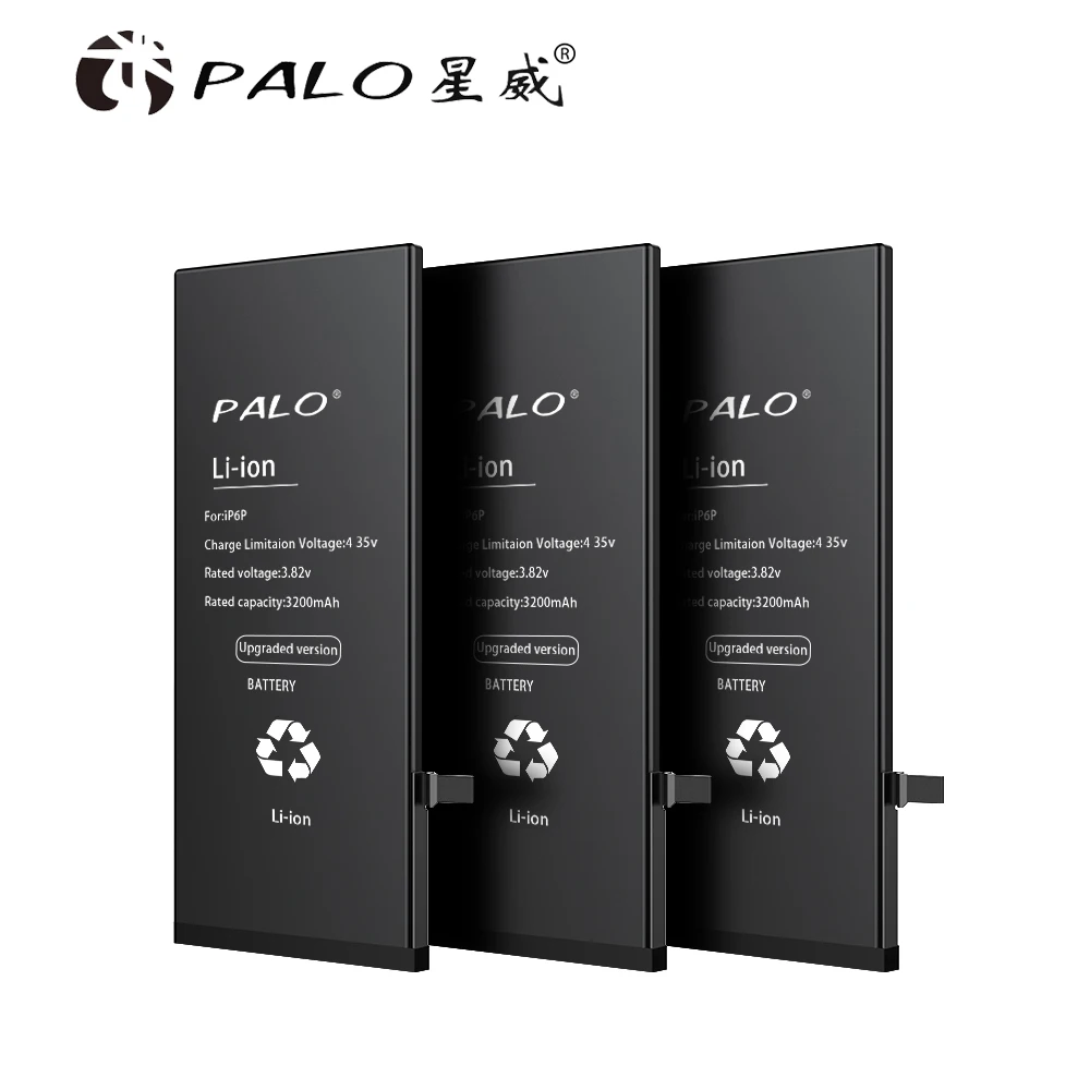 PALO 3200mAH аккумулятор для телефона iPhone 6P реальная емкость батареи литий-ионный полимерный аккумулятор для мобильного телефона