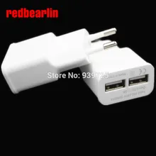 Redbearlin 200 шт./лот 5 в 2A двойной Usb порт адаптер питания 2A ЕС и США настенное зарядное устройство для iphone 4 5 6 7 для samsung note 3 4 5 htc