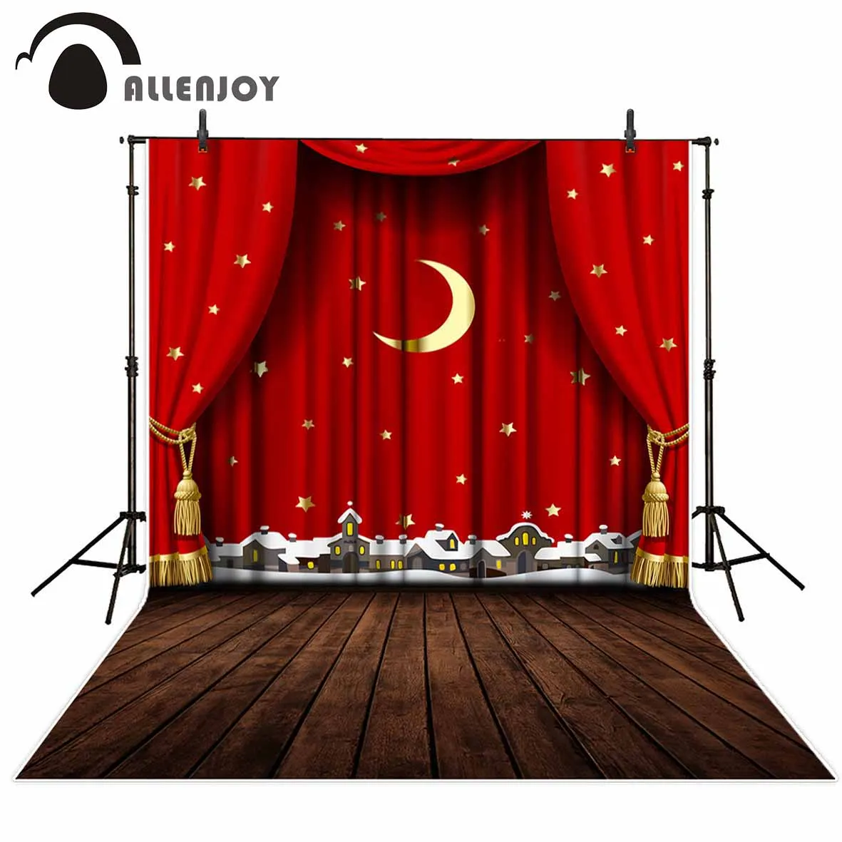 Allenjoy Новые поступления Фото фоны Золотой лунный свет звезды город драма улица