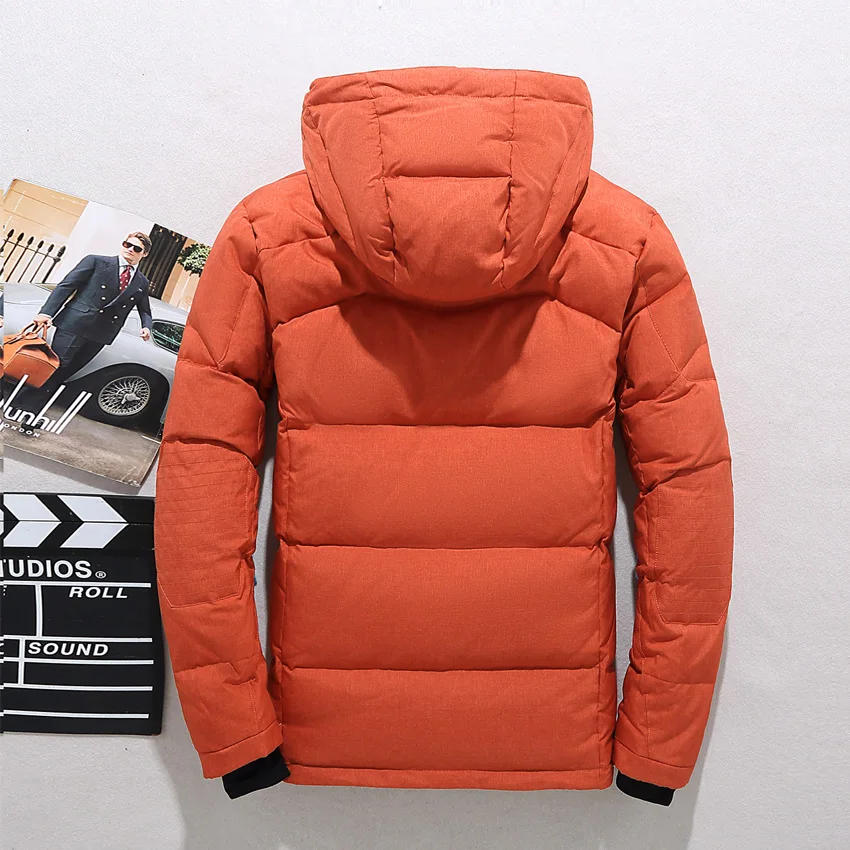 2018 Winter Duck Down Jacket Men Fur Collar Jacket Men Thick Warm Mens White Duck Down Coat Jaqueta Masculina 220wy