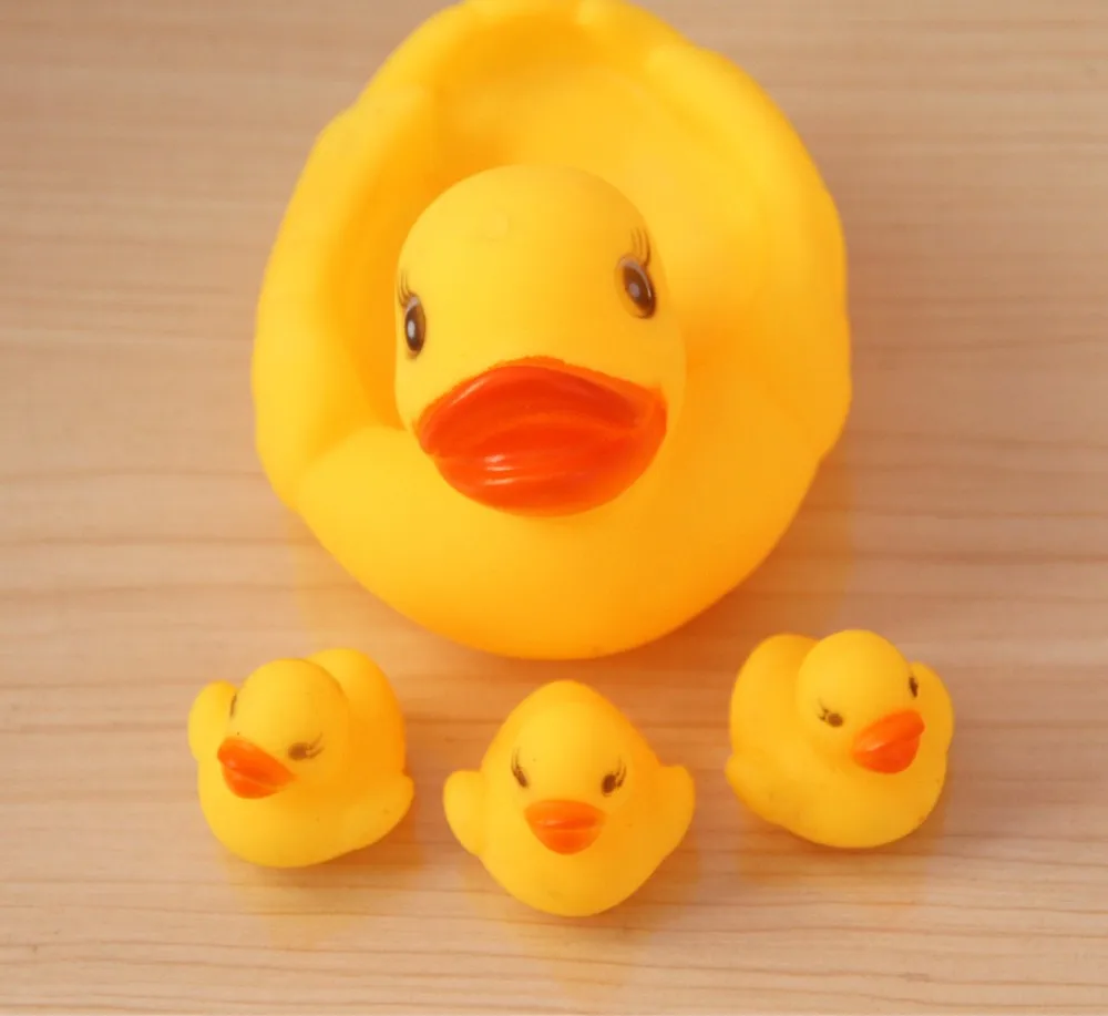 4pcs Swimming Pool Accessories Bath Toys Kids Water Toys For Children Rubber Duck Toys For Boys Girls Rubber Duck juguetes YP06 26 YP06 (4)