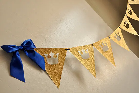 

cheap Royal Prince Bunting Banner crown Garland. Baby Shower Decoration / Gender Reveal Party / Photo Prop