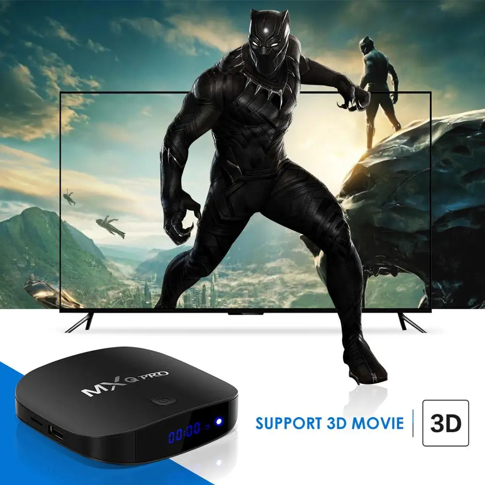 

Leelbox Smart TV Box Android 8.1 MXQ Pro 2GB RAM 16GB ROM Support 4K H.265 2.4G/5GHz WiFi BT 2G16G Media Player
