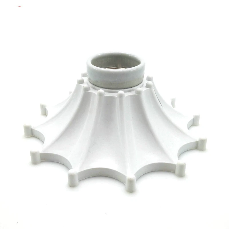 E27 Base LED Bulb Holder Light Round Plastic Ceiling Lamp Bulb Adapter