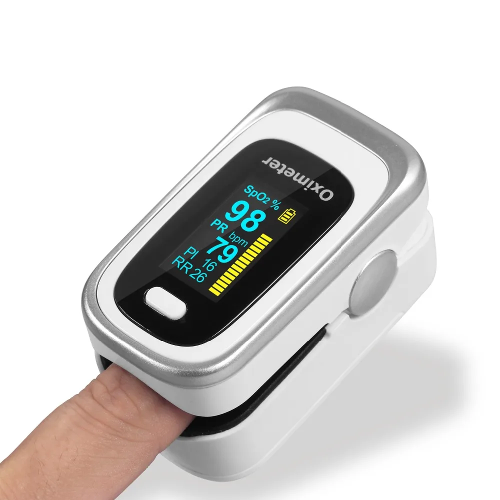 Цифровой оксиметр пальцевой Пульсоксиметр OLED SPO2 RR портативный для измерения